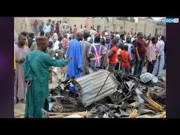 The remnants of rubbles after a terrible blast from the Boko Haram terrorist group, Nigeria....